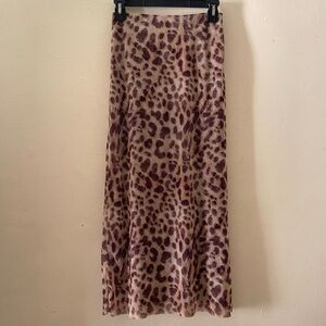 Zara Cheetah Print Midi Skirt